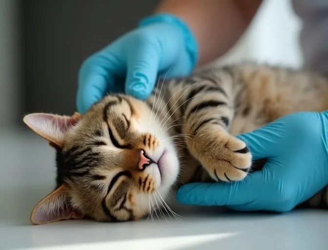 Specialist carefully handling a deceased cat with dignity in Beaconsfield Upper